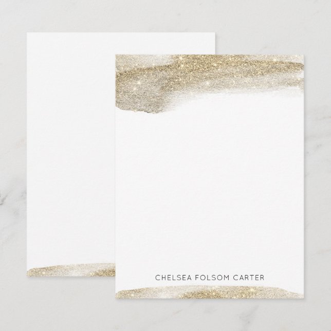 De Correspondance Carte Billet Champagne Gold Sparkstroke (Devant / Derrière)