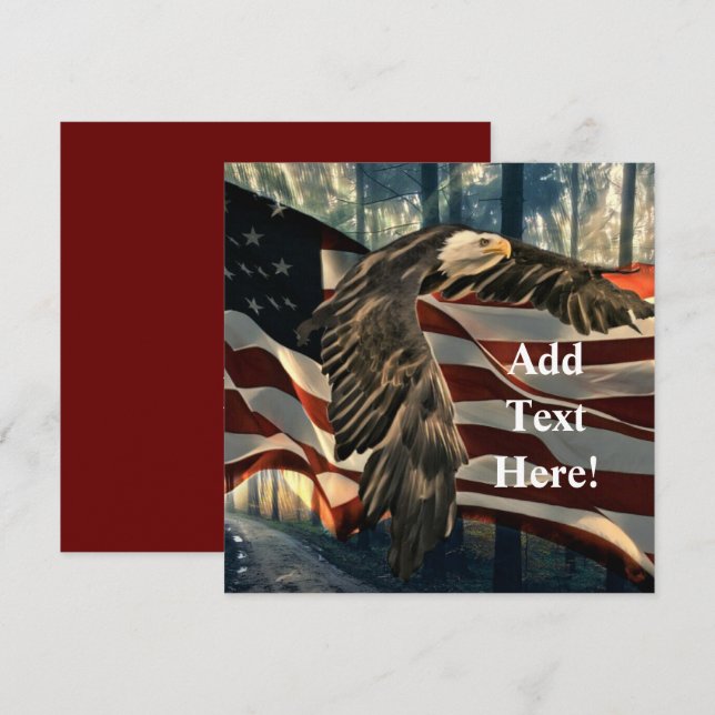 De Correspondance Carte Blag américaine Bald Eagle (Devant / Derrière)
