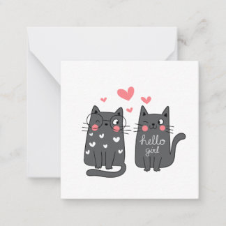 De Correspondance Carte blanche avec chats