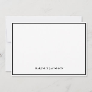 De Correspondance Carte blanche et noire personnalisée