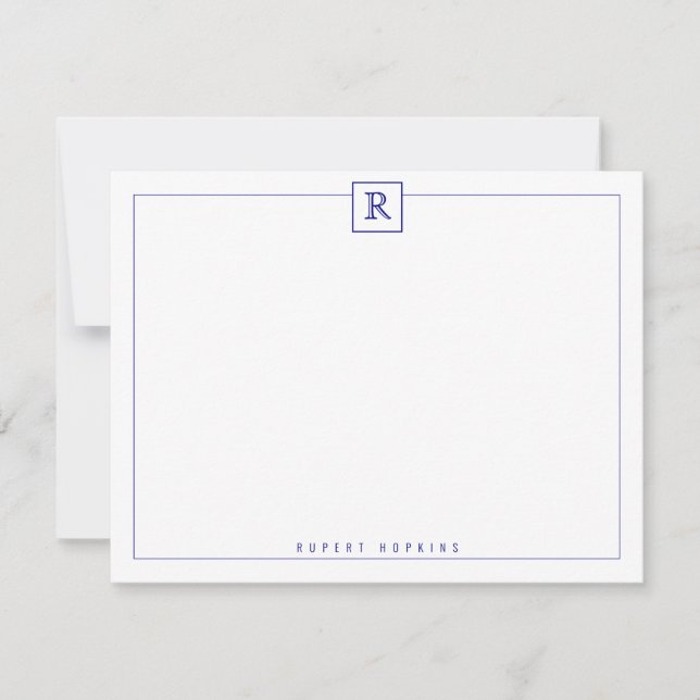 De Correspondance Carte Bleu carré Bordure (Devant)