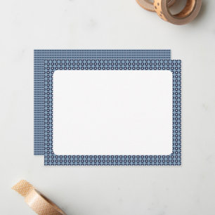De Correspondance Carte Bleue Flore Motif Bleu Cute Noir