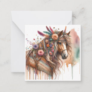 De Correspondance Carte Boho Horloge Aquarelle