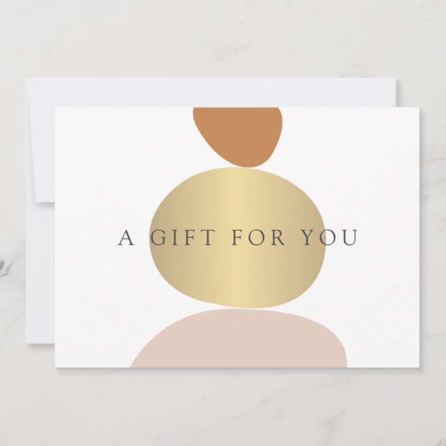 De Correspondance Carte cadeau Abstrait Zen Stones Gold Yoga (Devant)