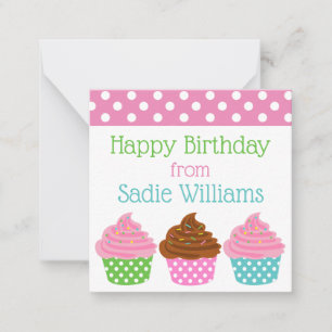De Correspondance Carte cadeau personnalisée Polka Dot Cupcake