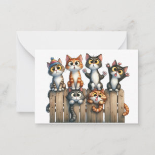 De Correspondance Carte chat mignonne