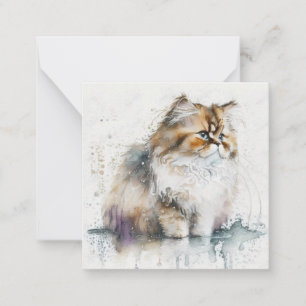 De Correspondance Carte Chat Watercolor
