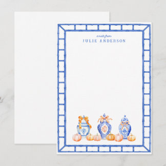 De Correspondance Carte Citrouille Automne Chinoiserie Ginger Jar No