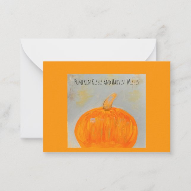 De Correspondance Carte citrouille Baisers Orange Flat Note (Devant)