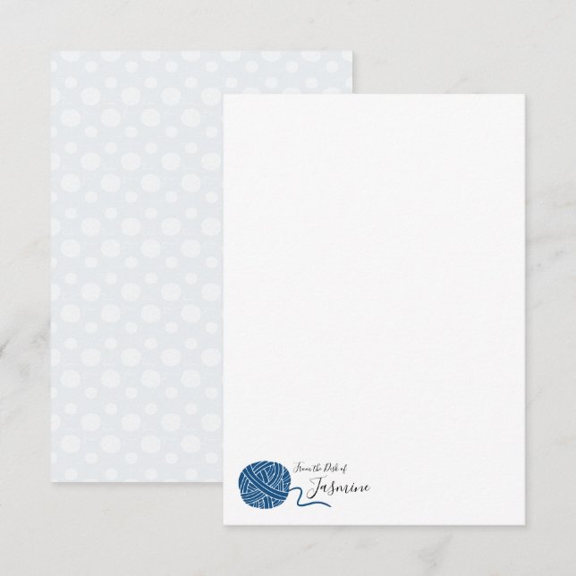 De Correspondance Carte classique Ball en Fil Bleu (Devant / Derrière)