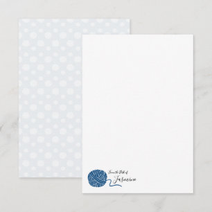 De Correspondance Carte classique Ball en Fil Bleu