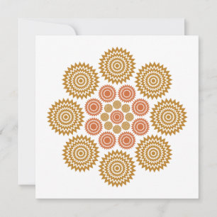 De Correspondance Carte Cosmic Kaleidoscope Note en Or et Orange