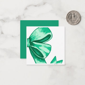 De Correspondance Carte d'accompagnement à l'aquarelle verte avec un