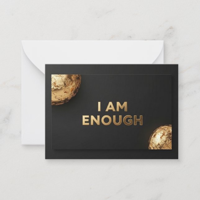 De Correspondance Carte d'affirmation Luxe "JE SUIS ASSEZ" (Devant)