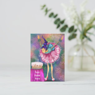De Correspondance Carte d'anniversaire fille souffler des bougies -