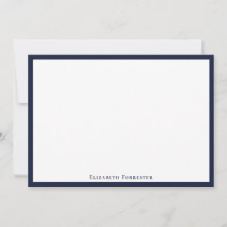 De Correspondance Carte Denim Blue Elegant Moderne Flat Note