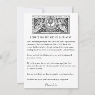 De Correspondance Carte d'étiquette Mariage catholique