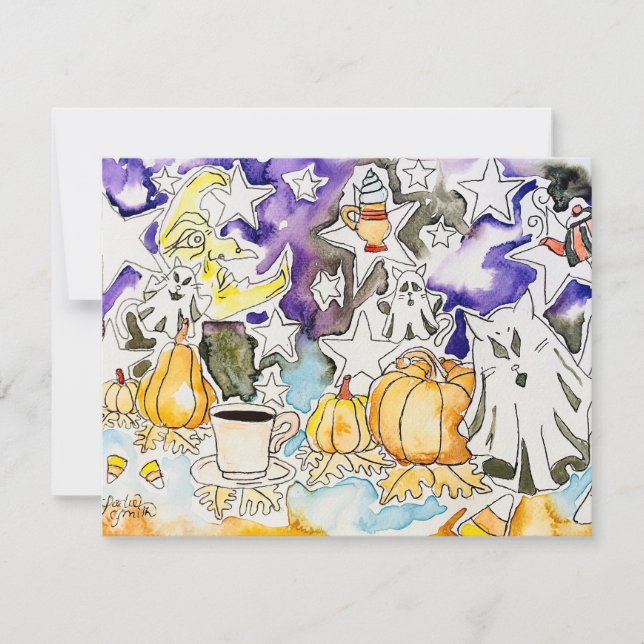 De Correspondance Carte d'Halloween effrayante (Devant)
