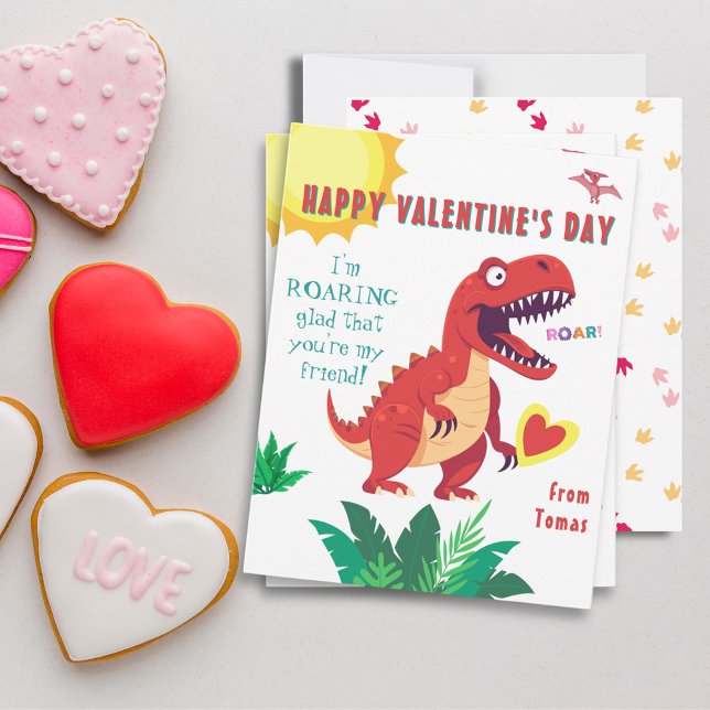 De Correspondance Carte Dinosaur Valentines Heureuse Sainte-Valentin (Happy Valentine's Day Dinosaur Valentines Card
)