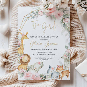 De Correspondance Carte d'invitation pour Baby Shower Jungle Animaux