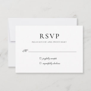 De Correspondance Carte d'invitation RSVP minimaliste simple et élég