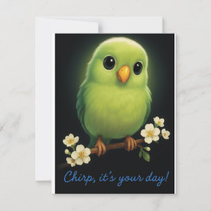 De Correspondance Carte d'observation d'oiseaux vert mignonne - Chir