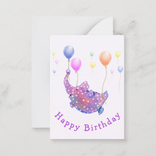 De Correspondance Carte drôle d'anniversaire d'éléphant volant