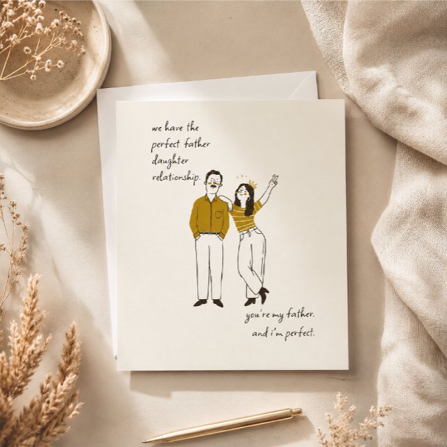 De Correspondance Carte drôle pour la fête des pères (Créateur téléchargé)
