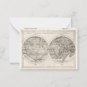 De Correspondance Carte du monde vintage 1598 cartographie latine