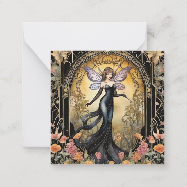 De Correspondance Carte Fée Art Déco gothique (Devant)