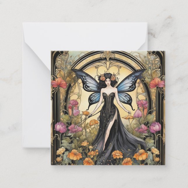De Correspondance Carte Fée Art Déco gothique (Devant)