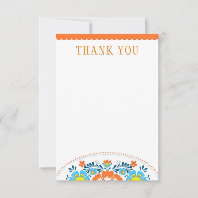 De Correspondance Carte Fiesta Thank You Note (Devant)
