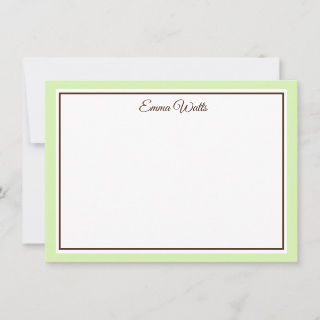 De Correspondance Carte Flat Note du nom personnalisé (Devant)