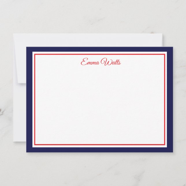 De Correspondance Carte Flat Note du nom personnalisé (Devant)