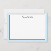 Carte Flat Note du nom personnalisé