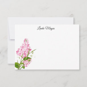 De Correspondance Carte Floral Note Nom Personnalisé