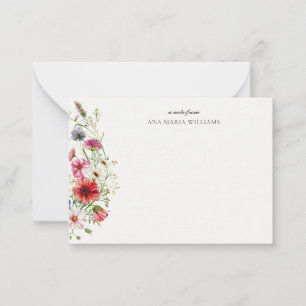 De Correspondance Carte florale moderne élégante personnalisée