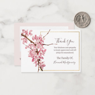 De Correspondance Carte funéraire Sympathy Photo Fleur Cherry Blosso