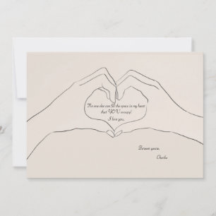De Correspondance Carte Gesture Coeur main