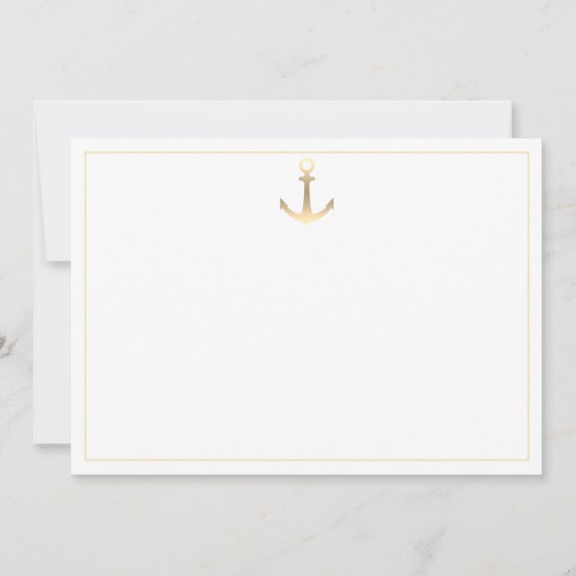 De Correspondance Carte Gold Ancre nautique (Devant)