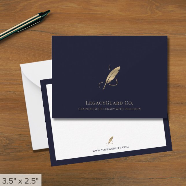De Correspondance Carte Gold Quill Estate (Créateur téléchargé)