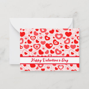 De Correspondance Carte Heureuse Sainte-Valentin Red Hearts Flat Not