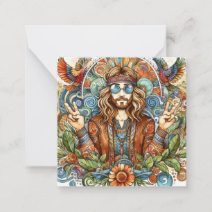 De Correspondance Carte Hippy colorée