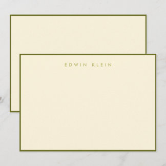 De Correspondance Carte Hudson Green Flat Note 5 po x 7 po