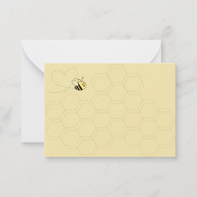 De Correspondance Carte intérieure neutre pour bébé abeille (Devant)