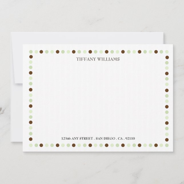 De Correspondance Carte Joy Green Note (Devant)