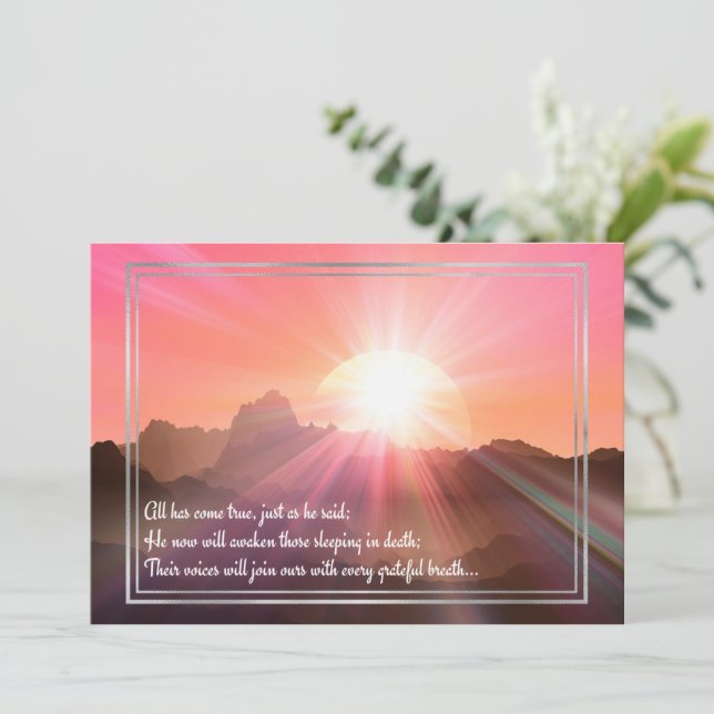 De Correspondance Carte JW Sympathy Pink Sunrise (Debout devant)