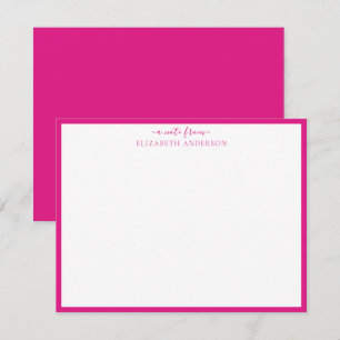 De Correspondance Carte Magenta Pink Classic Border Note