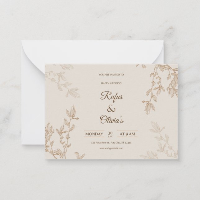 De Correspondance Carte mariage (Devant)