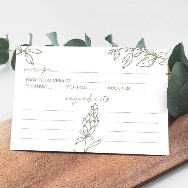 De Correspondance Carte Mariage Boho Sage Flowers Recette (Créateur téléchargé)